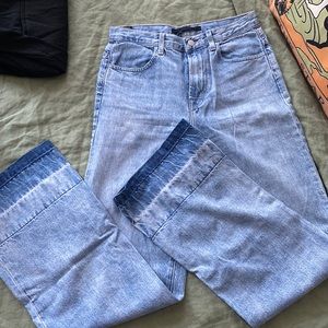 JBRAND HAND JEANS WITH HAND STICHED BOTTOM HEM